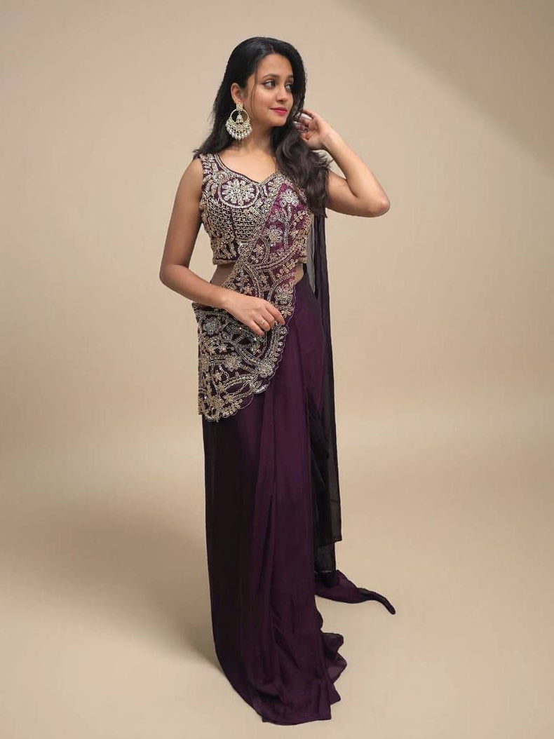 Ready to Wear Rangoli Silk Lehenga Saree