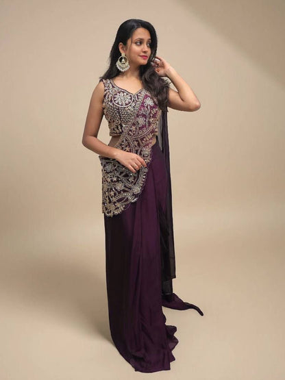 Ready to Wear Rangoli Silk Lehenga Saree
