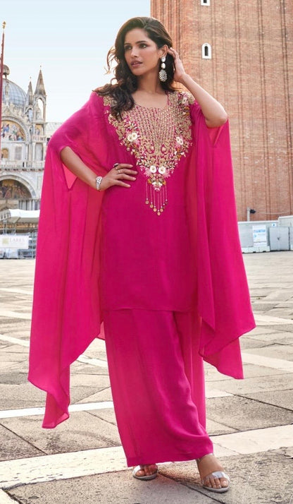 3-Piece Kaftan Set in Premium French Crepe Silk