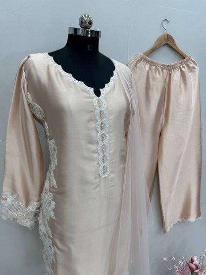 Nooréva Pearl Silk Palazzo Suit Set