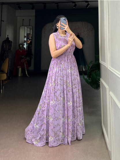 Soft Petal Aura Maxi Dress