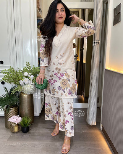 Premium Lilan Cotton Co-Ord Set
