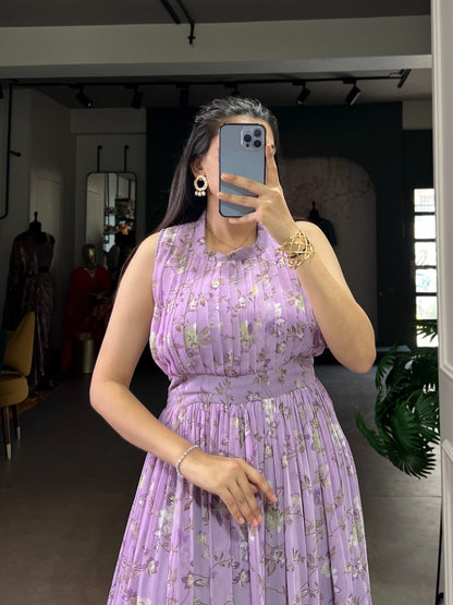 Soft Petal Aura Maxi Dress