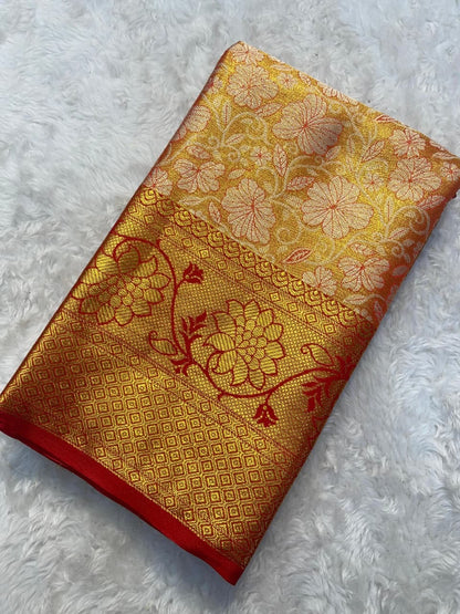 Decorative fabric with floral patterns on a textured surface