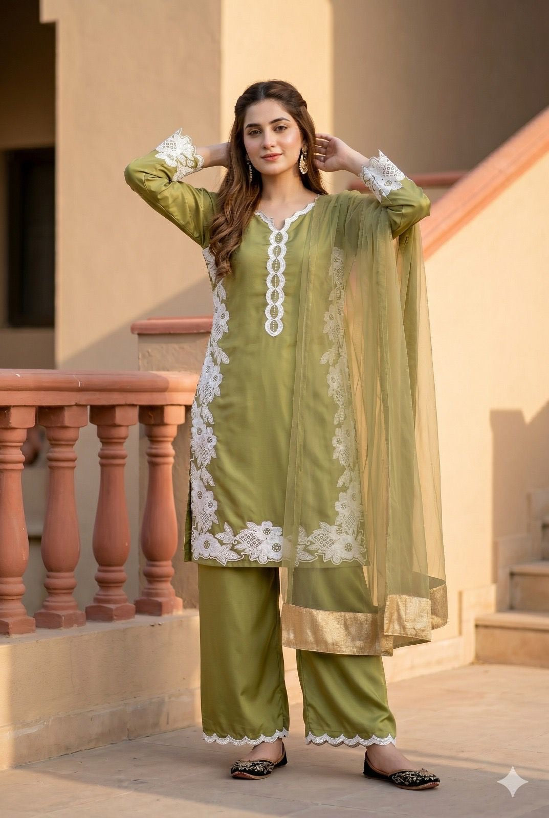 Nooréva Pearl Silk Palazzo Suit Set