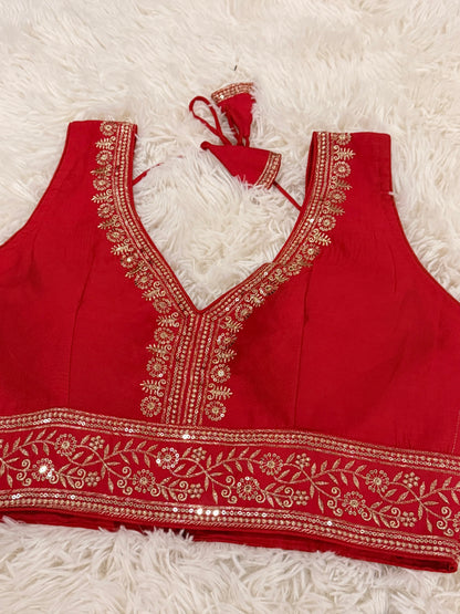 Roman Silk Embroidered Blouse