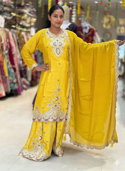 Sunshine Royale Chinon Palazzo Suit Set
