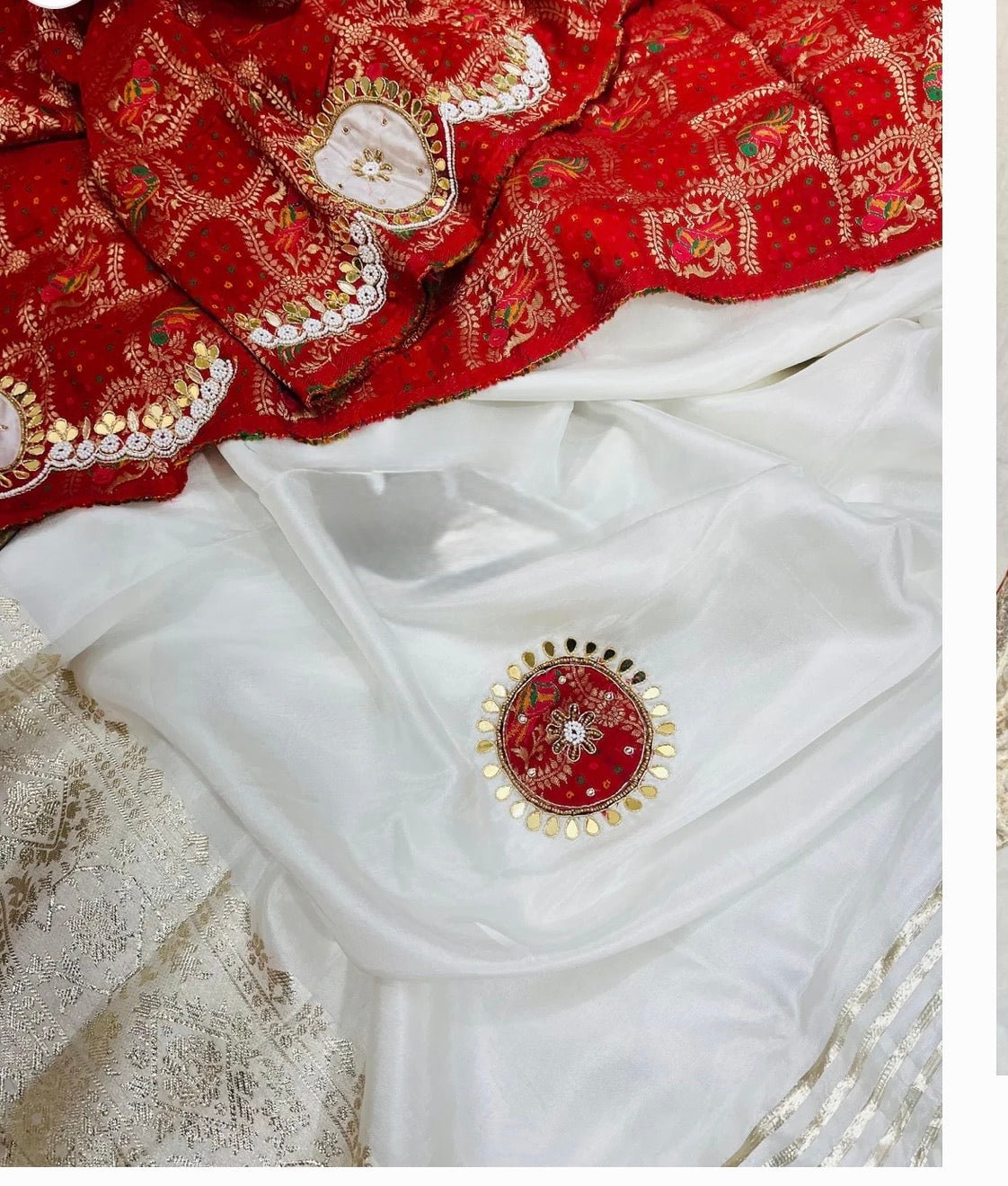 The Rajasthani-Gujrati Charm of the Pure Russian Chit Pallu Saree