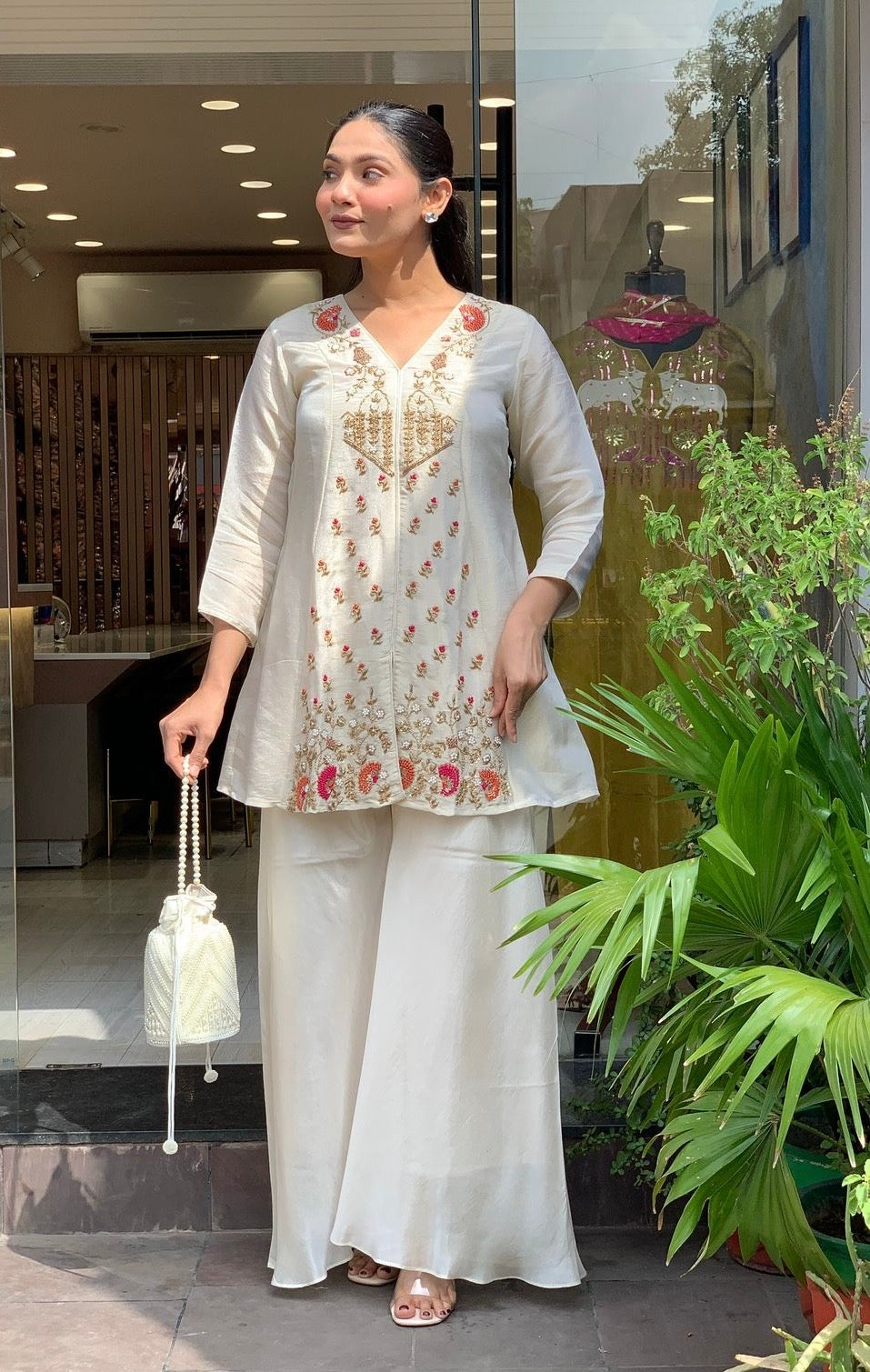 Party Wear Co-Ord Set With Palazzos