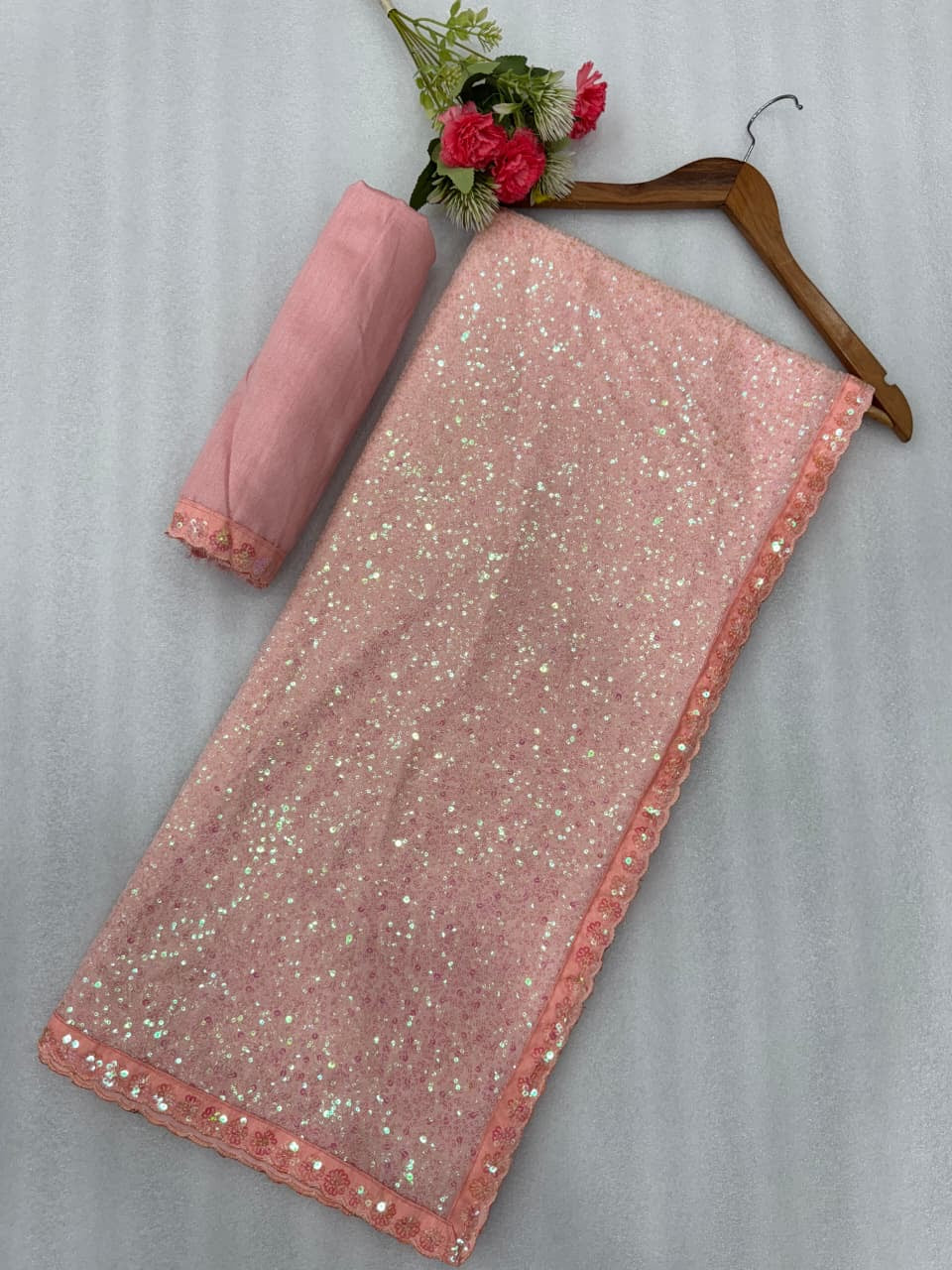 Luxury Bollywood Sequins Saree for Women