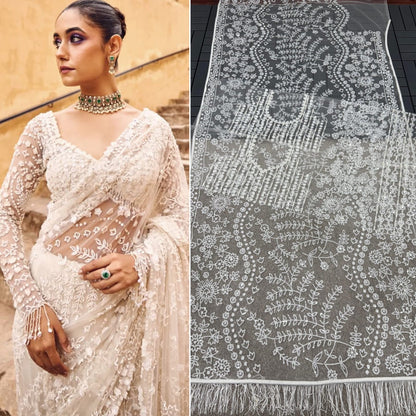 Heavy Sequins Party Wear Saree