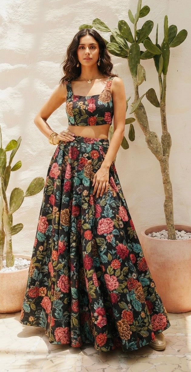 Florence-2 Floral Printed Lehenga Set
