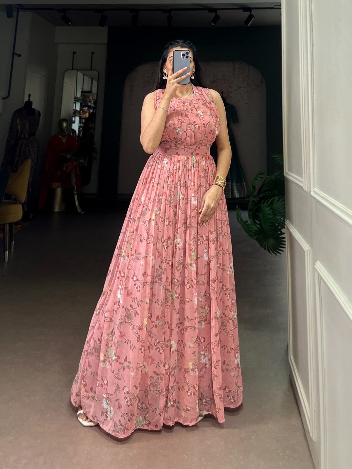 Soft Petal Aura Maxi Dress