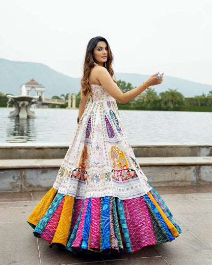 Designer Muslin Cotton Indo-Western ChaniyaCholi