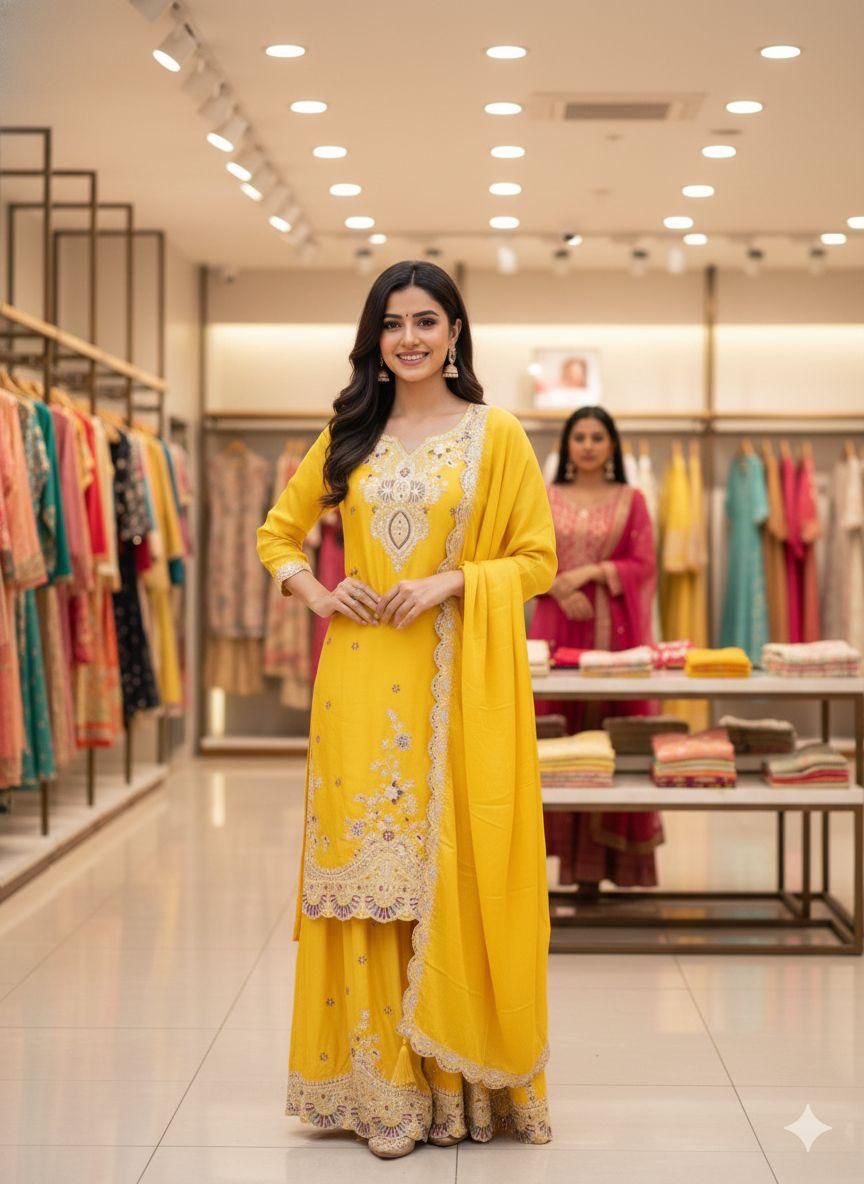 Sunshine Royale Chinon Palazzo Suit Set