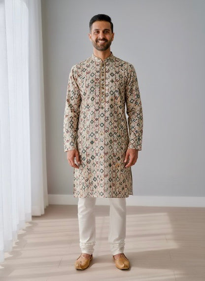 Printed Designer Kurta with Pajama | Cotton Kurta | Designer Silk Kurta