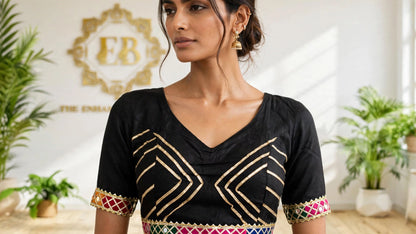 Premium Rayon Patchwork Lehenga Choli Set | 8m Flair Navratri Chaniya Choli