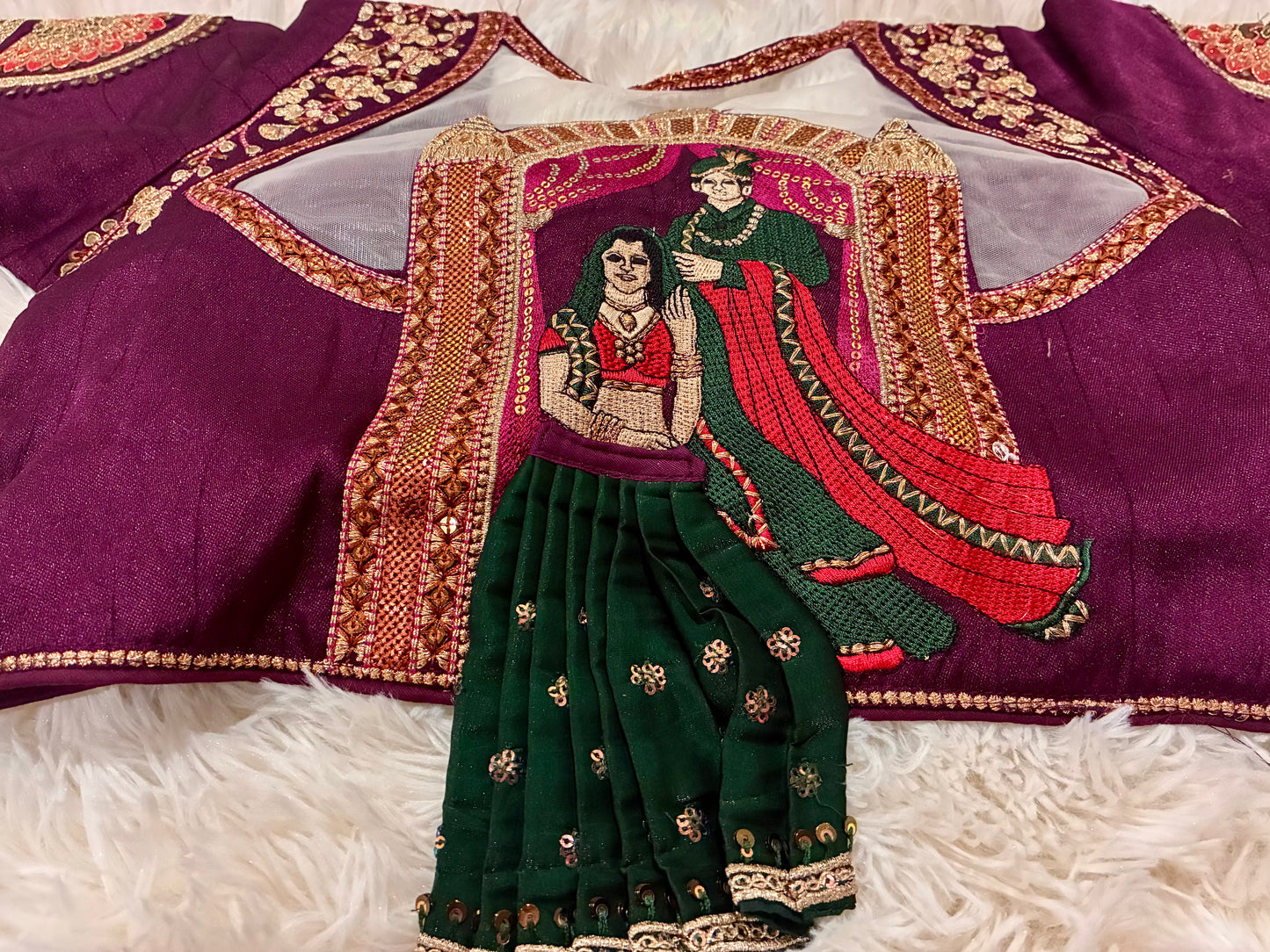 Fancy Embroidery With Beautiful 3D Barbie Work