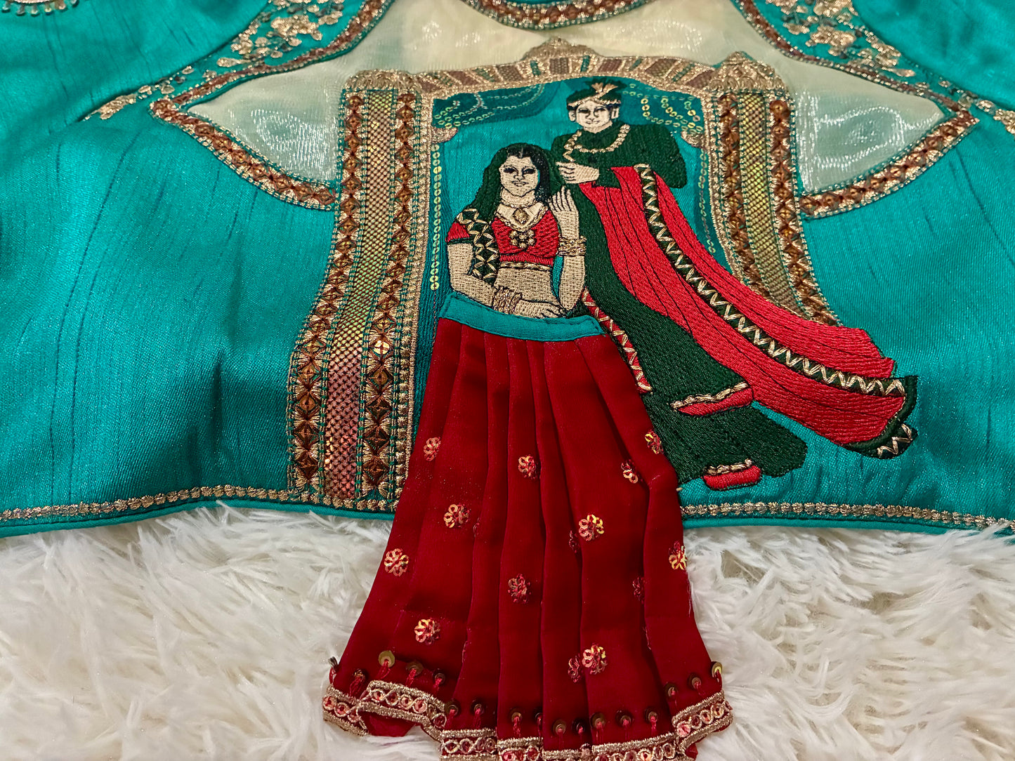 Fancy Embroidery With Beautiful 3D Barbie Work