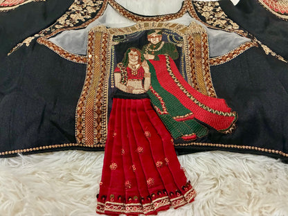 Fancy Embroidery With Beautiful 3D Barbie Work