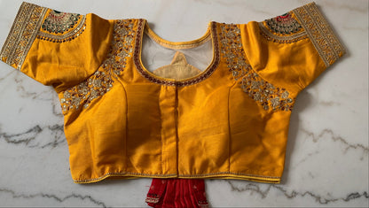 Royal Embroidered Designer Blouse in Black, Cyan, Purple & Yellow – Just $35