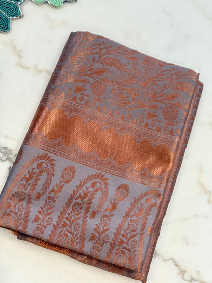 Royal Kanjivaram Semi Silk Saree Wedding