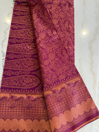 Royal Kanjivaram Semi Silk Saree Wedding