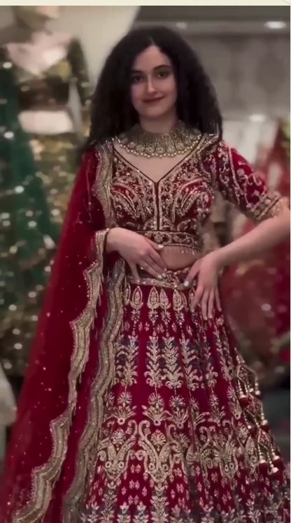 Bridal Lehenga Fabric-Fox Georgette | The Royal "Rukhsar" Bridal Lehenga Set